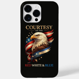 Patriotic Eagle Red White and Blue Vintage Case-Mate iPhone 14 Pro Max Case