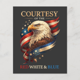 Patriotic Eagle Red White and Blue Vintage  Flyer