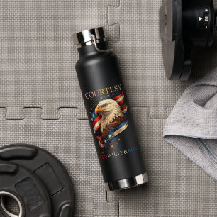 Patriotic Eagle Red White and Blue Vintage  Water Bottle
