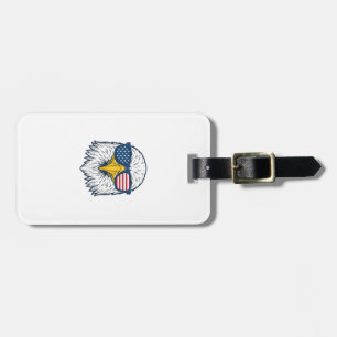 Patriotic Eagle Sunglasses Vintage Vector Design_1 Luggage Tag