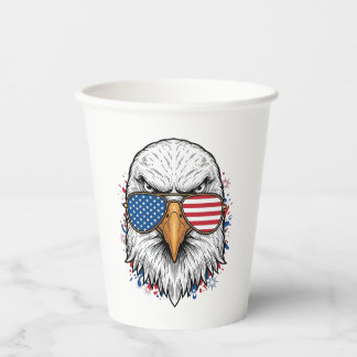 Patriotic Eagle Sunglasses Vintage Vector Shirt_1 Paper Cups