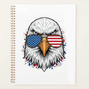 Patriotic Eagle Sunglasses Vintage Vector Shirt_1 Planner