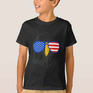 Patriotic Eagle Sungles 4th July Usa American Byld T-Shirt