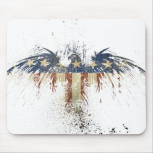 Patriotic eagle, US/USA, SAD flag Mouse Mat
