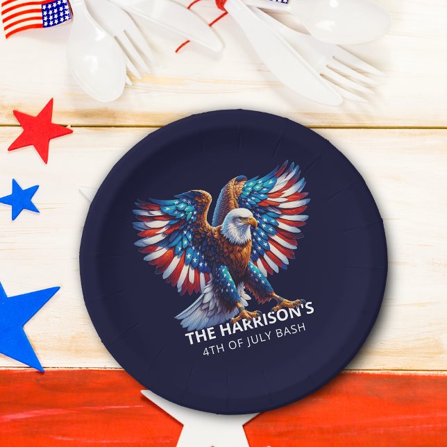 Patriotic Eagle USA 4th of July Paper Plate (Patriotic Eagle USA 4th of July Paper Plates)