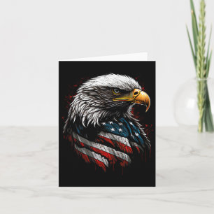 Patriotic Eagle Usa American Flag 4th Of July Men  Card