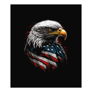 Patriotic Eagle USA American Flag 4th of July Men Photo Print