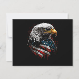 Patriotic Eagle USA American Flag 4th of July Men Save The Date