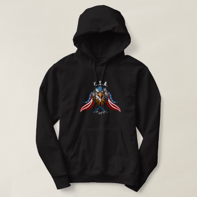 Patriotic Eagle USA FAFO T-Shirt Hoodie (Design Front)
