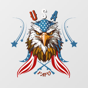 *Patriotic Eagle USA FAFO Window Cling