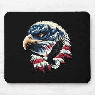 Patriotic Eagle Usa Flag 4th Of July Man Woman Art Mouse Mat