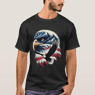 Patriotic Eagle Usa Flag 4th Of July Man Woman Art T-Shirt