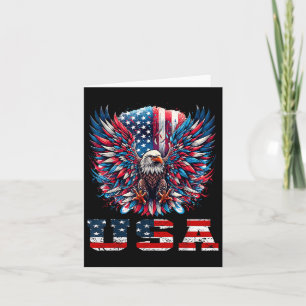 Patriotic Eagle Usa Flag Design Graphic Card