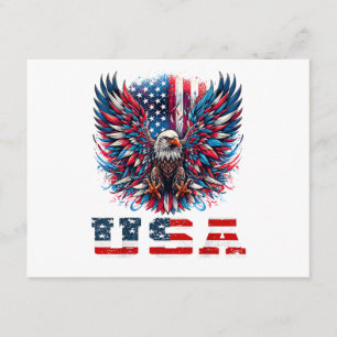 Patriotic Eagle USA Flag Enclosure Card