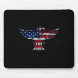 Patriotic Eagle Usa Flag Fourth Of July Dom Mouse Mat