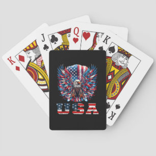 Patriotic Eagle USA Flag Playing Cards
