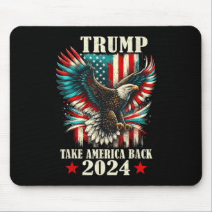 Patriotic Eagle Usa Flag Trump 2024 Take America B Mouse Mat