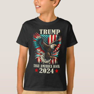 Patriotic Eagle Usa Flag Trump 2024 Take America B T-Shirt