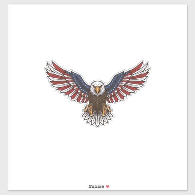 Patriotic Eagle Vintage Engraving Vector Design_1 (Sheet)