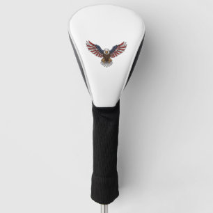Patriotic Eagle Vintage Engraving Vector Design_1 Golf Head Cover