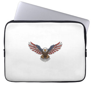 Patriotic Eagle Vintage Engraving Vector Design_1 Laptop Sleeve