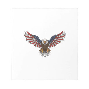 Patriotic Eagle Vintage Engraving Vector Design_1 Notepad