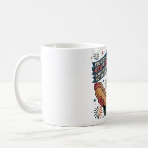 Patriotic Eagle with Hot Dog Funny Art Coffee Mug
