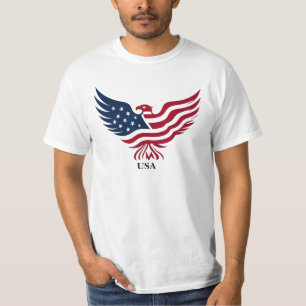 Patriotic Eagles USA Flag American 4th of July  T-Shirt