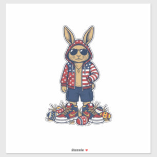 Patriotic Easter Bunny Vintage Vector Shirt_1