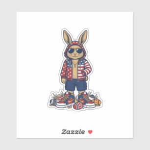 Patriotic Easter Bunny Vintage Vector Shirt_1