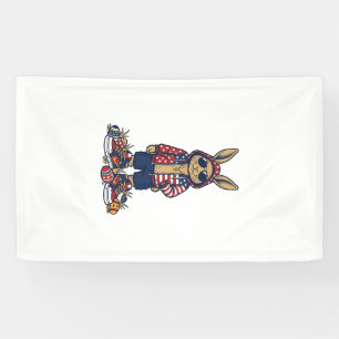 Patriotic Easter Bunny Vintage Vector Shirt_1 Banner