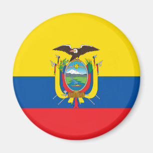 Patriotic Ecuador Flag Magnet