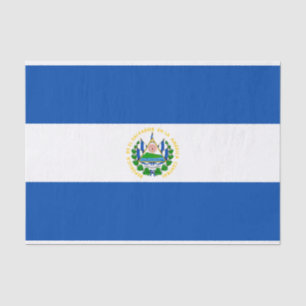 Patriotic El Salvador Flag Tissue Paper
