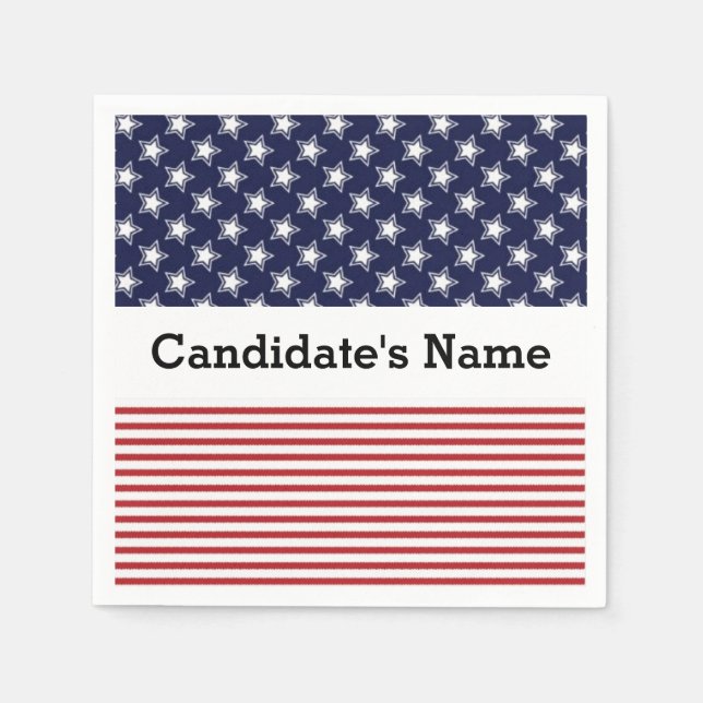 Patriotic Election Paper Napkins (Front)