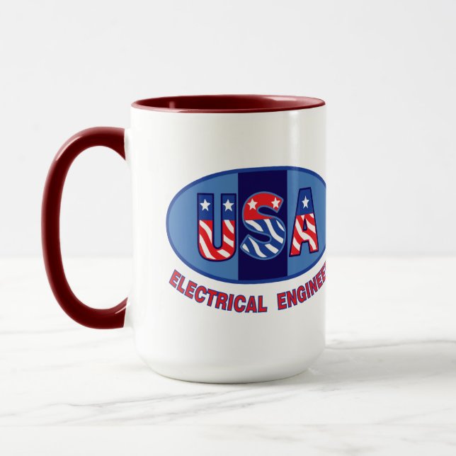 Patriotic Electrical Engineer Mug (Left)