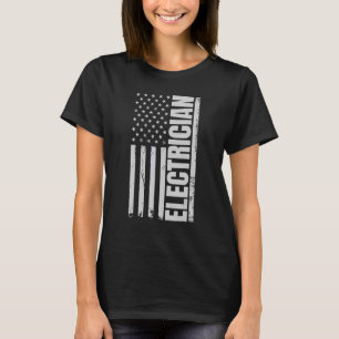 Patriotic Electrician American Usa Flag Unisex Te T-Shirt