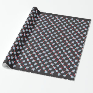 Patriotic Elephant Waving An American Flag Wrapping Paper