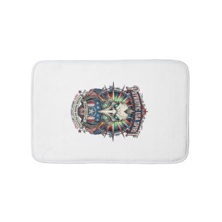 Patriotic End Of Days Eagle Skull Zombie Apocalyps Bath Mat