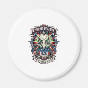 Patriotic End Of Days Eagle Skull Zombie Apocalyps Magnet