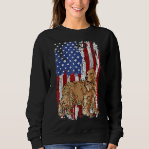 Patriotic English Cocker Spaniel American Flag 4th Sweatshirt
