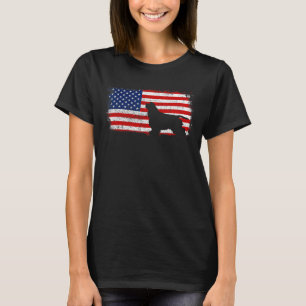 Patriotic English Cocker Spaniel American Flag Vin T-Shirt