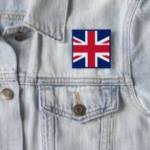 Patriotic English Flag 15 Cm Square Badge