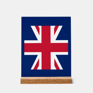 Patriotic English Flag Acrylic Sign