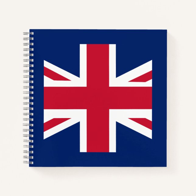 Patriotic English Flag Notebook (Front)