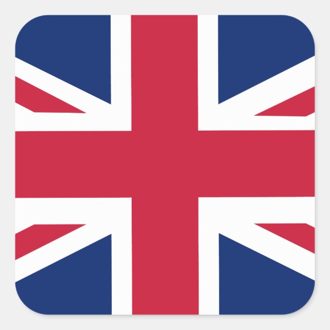 Patriotic English Flag Square Sticker (Front)