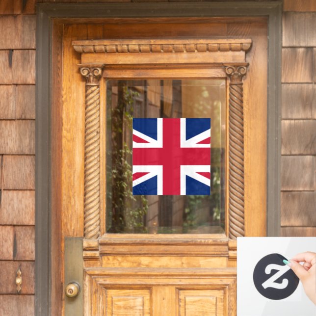Patriotic English Flag Window Cling (Home Door)