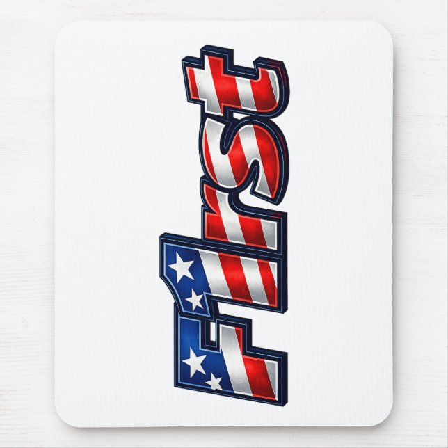 Patriotic F1rst Flag Design Mouse Mat (Front)