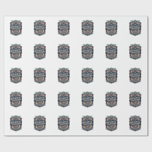 Patriotic Faith Family Freedom Vector Graphic Tee Wrapping Paper