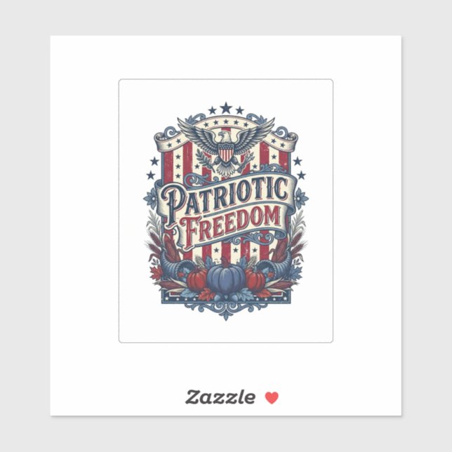 Patriotic Fall Harvest Vector Graphic Tee (Sheet)