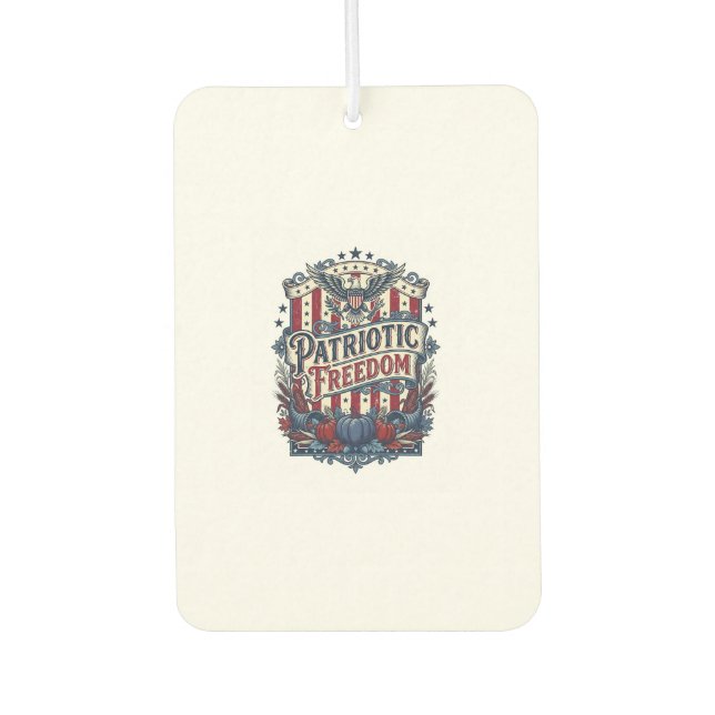 Patriotic Fall Harvest Vector Graphic Tee Car Air Freshener (Front)